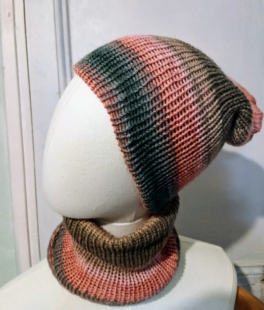 Ensemble Bonnet & Col Douceur Dégradée