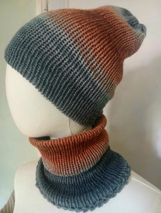 Prolongez l'hiver en douceur - Duo bonnet & col fait main